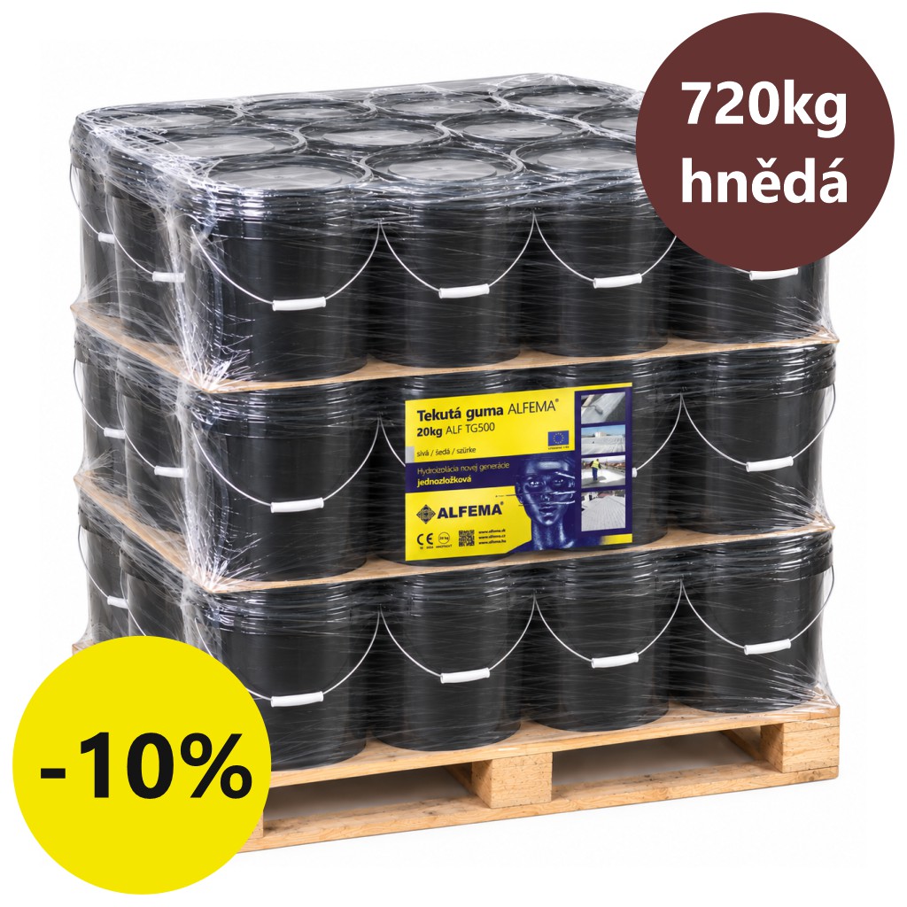 Tekutá guma ALFEMA TG500 hnědá 36x20 kg